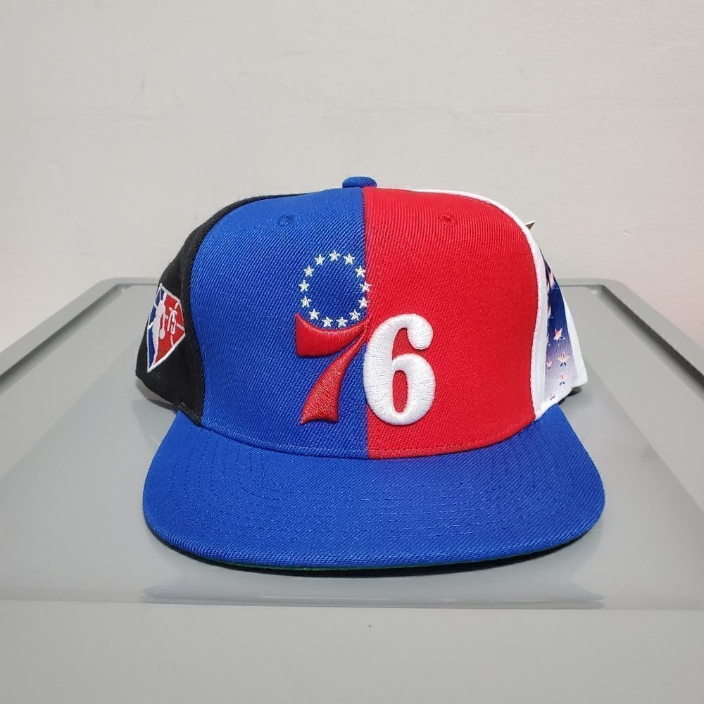 Men's Mitchell & Ness PHILADELPHIA 76ERS NBA 75th Anniversary NWT SNAPBA…